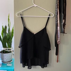 Sheer black tank top